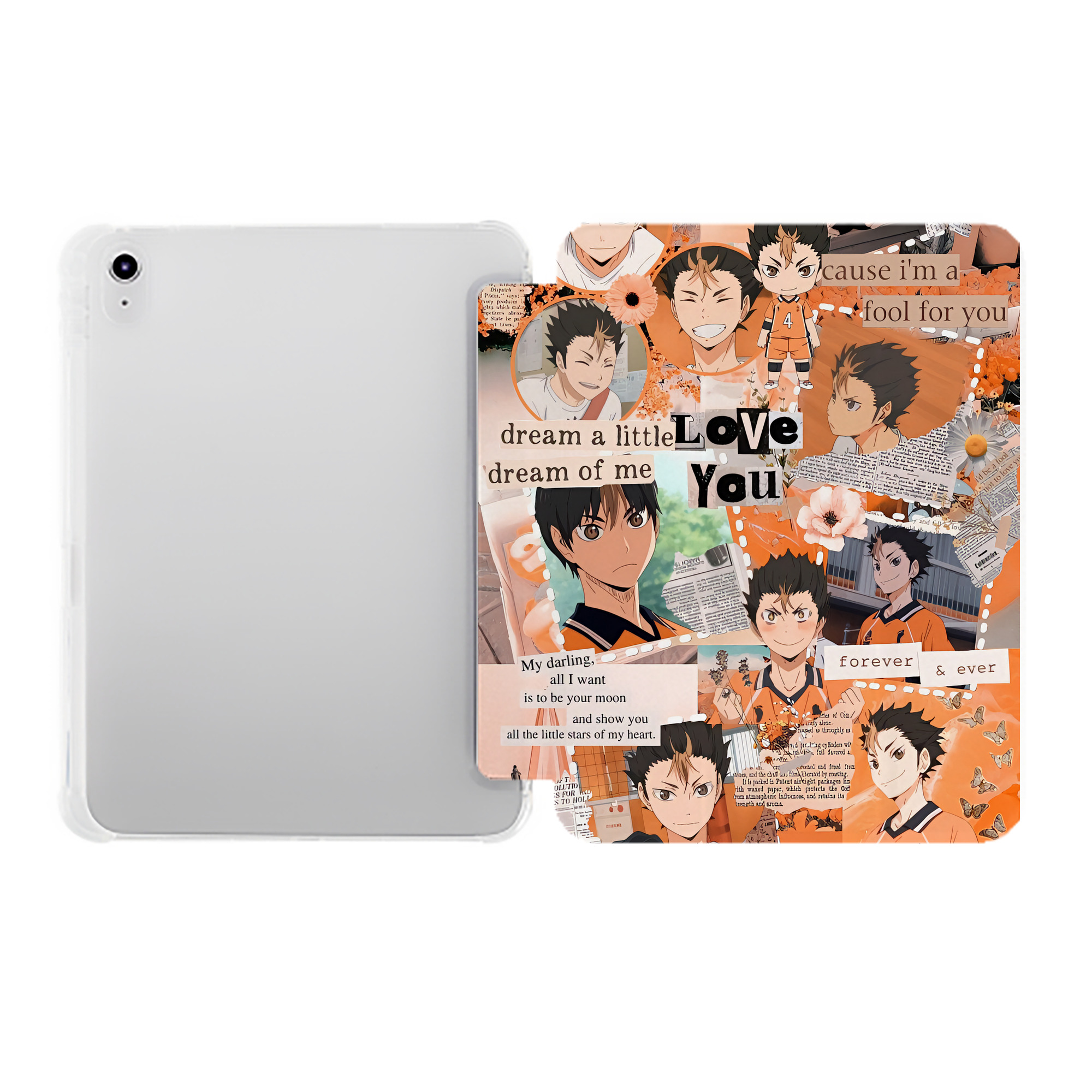 （画像用） ハイキュー!! Haikyu!! IPad ケース ペン収納付き 三つ折りスタンド PUレザー×シリコン 対応機種9.5/10.5/10.9インチ